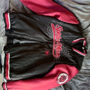 Marvel Spider-Man Puffer Jacket - Black and Pink